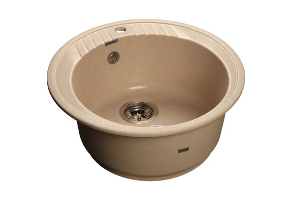 GRANFEST Мойка RONDO 520  1-чаша D-520мм бежевый арт.GF-