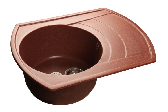 GRANFEST Мойка RONDO 650L  1-чаша+крыло 650*500мм красный.марс арт.GF-