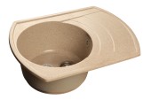 GRANFEST Мойка RONDO 650L  1-чаша+крыло 650*500мм песочный арт.GF- GRANFEST Мойка RONDO 650L  1-чаша+крыло 650*500мм песочный арт.GF-