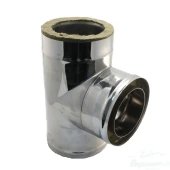 Сэндвич-тройник 90 (н/ж.ст.0,8мм+н/ж.ст) Ф300х400