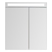 Шкаф зеркальный MAX, 70 см, 2 дверцы, 4 стеклянные полки, дуб кантри