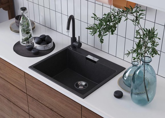 Кухонная мойка TOLERO Loft TL-580 (№ 911 черный)