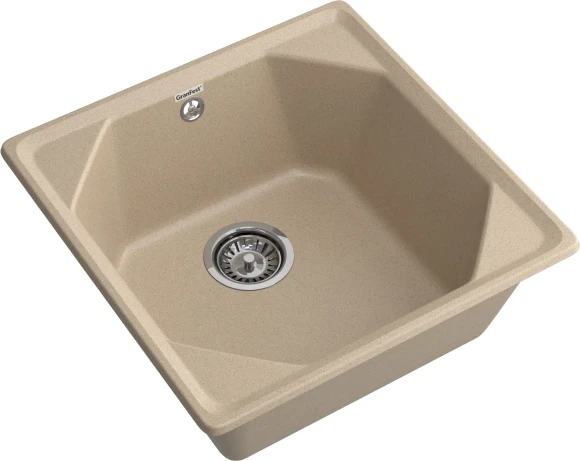 GRANFEST Мойка UNIQUE 500  1-чаша 500*500мм песочный арт.GF-