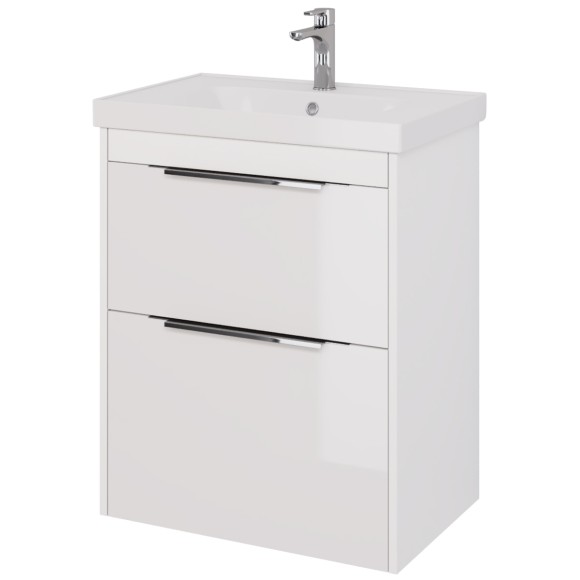 Тумба PRIME, 70 см, подвесная/напольная, 2 ящика, белый глянец Тумба PRIME, 70 см, подвесная/напольная, 2 ящика, белый глянец