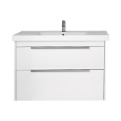 Тумба PRIME, 70 см, подвесная/напольная, 2 ящика, белый глянец