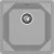 GRANFEST Мойка UNIQUE 500  1-чаша 500*500мм серый арт.GF-