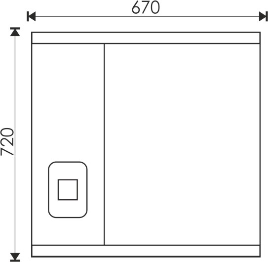 70 Зеркало-шкаф "Braunsy 70" лев.(кожа)