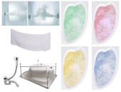 Комплект Акриловая ванна TIMO IVA1610R+Каркас + Слив-перелив+Гидромассаж 6 форсунок+Гидромассаж спины 3 форсунки+Хромотерапия+Фронтальная панель