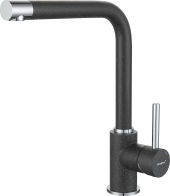 GRANFEST Смеситель для кухни Г-обр. D-35мм графит арт.