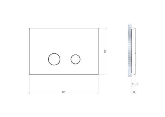 Кнопка STERO для LINK PRO/VECTOR/LINK/HI-TEC стекло черный
