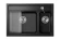 KS-7302, ШВАРЦ (чёрный металлик), кухонная мойка, кварц