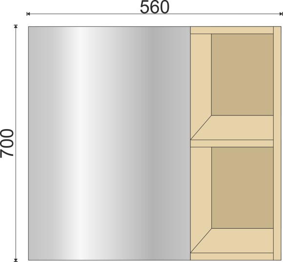 60 Зеркало-шкаф "Olsen 60" 60 Зеркало-шкаф "Olsen 60"