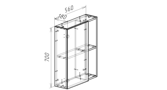 60 Зеркало-шкаф "Olsen 60" 60 Зеркало-шкаф "Olsen 60"