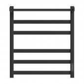 Полотенцесушитель электрический Point Меркурий PN83856PB П5 500x600 с полкой, диммер справа, черный