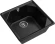 GRANFEST Мойка UNIQUE 500  1-чаша 500*500мм черный арт.GF-