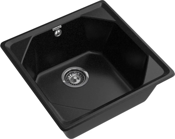 GRANFEST Мойка UNIQUE 500  1-чаша 500*500мм черный арт.GF-