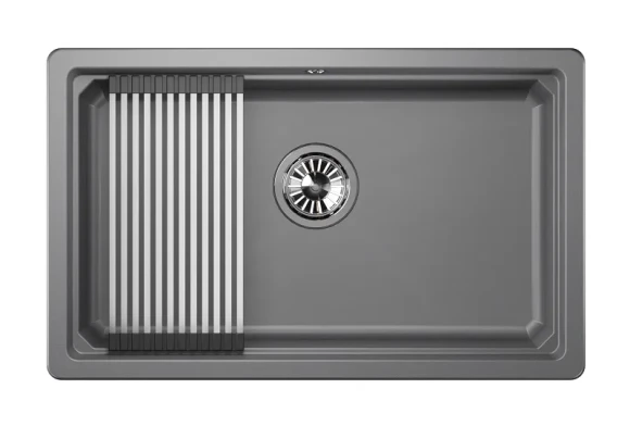 KS-7303U, АЛЮМИНИУМ, кухонная мойка, кварц
