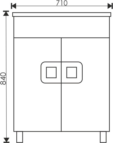 70 Тумба "Braunsy 70 №2" кожа (ум.Миранда-70, COMO 70)