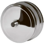 Заглушка с конденсатоотводом (нерж. сталь0,5мм) Ф160 внешняя Заглушка с конденсатоотводом (нерж. сталь0,5мм) Ф160 внешняя