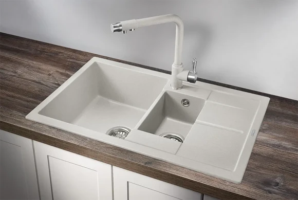 7802, БАЗАЛЬТ, кухонная мойка, кварц