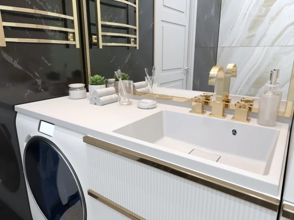 Раковина над стиральной машиной Paola Magenta 1200 R (правая чаша)