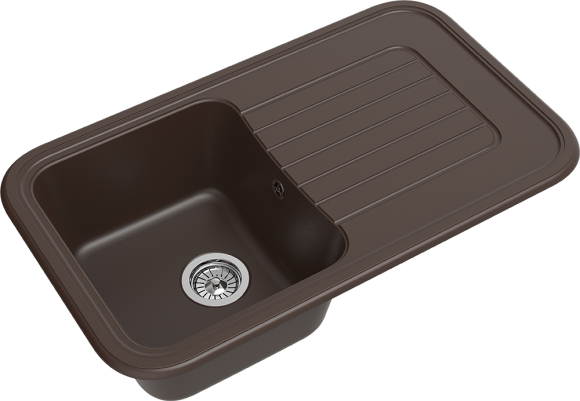 EWIGSTEIN Мойка ANTIK 60F  1-чаша+крыло 860*510мм шоколад арт.EW-