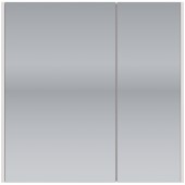 Шкаф зеркальный PRIME, 70 см, 2 дверцы, 4 стеклянные полки, белый