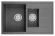 7802, ГРАФИТ (ЧЁРНО-СЕРЫЙ), кухонная мойка, кварц