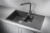 7802, ГРАФИТ (ЧЁРНО-СЕРЫЙ), кухонная мойка, кварц
