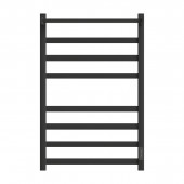 Полотенцесушитель электрический Point Меркурий PN83858PB П7 500x800 с полкой, диммер справа, черный