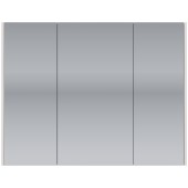 Шкаф зеркальный PRIME, 90 см, 3 дверцы, 6 стеклянных полок, белый