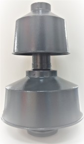 Оголовок с ветрозащитой d 60/100 Черный Оголовок с ветрозащитой d 60/100 Черный