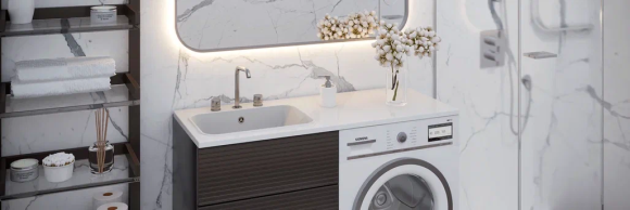 Раковина над стиральной машиной Paola Bella 1200 L (левая чаша)