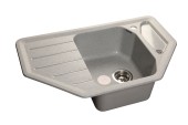 GRANFEST Мойка CORNER 800E  угловая 800*500мм серый арт.GF-