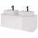 Тумба W, 125 см, подвесная, для умывальника "Гармония" 125 см или стеклянной столешницы W, 2 ящика, белый глянец