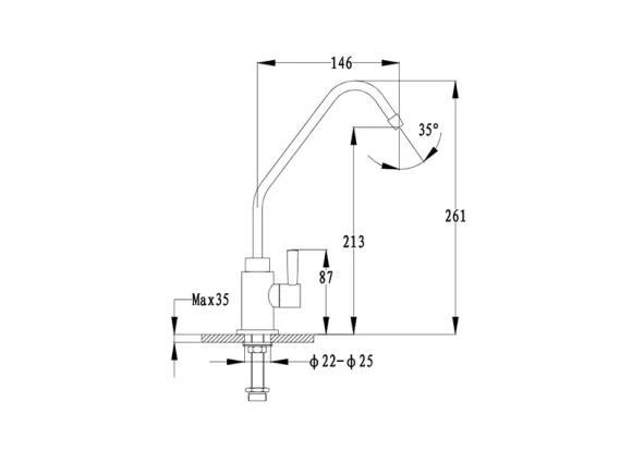 EWIGSTEIN Кран для питьевой воды темно-бежевый арт.