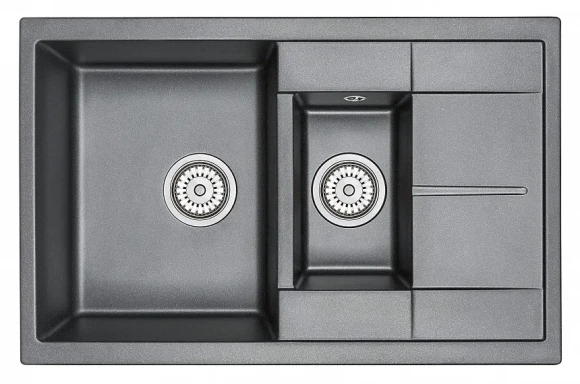 7802, ЧЁРНЫЙ, кухонная мойка, кварц