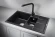7802, ЧЁРНЫЙ, кухонная мойка, кварц