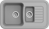 EWIGSTEIN Мойка ANTIK 60KF  1,5-чаши+крыло 860*510мм серый металлик арт.EW- EWIGSTEIN Мойка ANTIK 60KF  1,5-чаши+крыло 860*510мм серый металлик арт.EW-