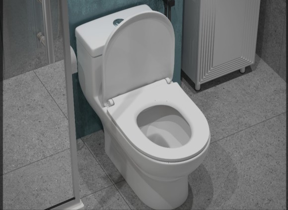 Унитаз-моноблок T1017, сиденье тонкое ДП, арматура (с гофрой и подводкой)