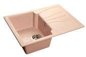 GRANFEST Мойка STANDART 680L  1-чаша+крыло 680*500мм светло-розовый арт.GF- GRANFEST Мойка STANDART 680L  1-чаша+крыло 680*500мм светло-розовый арт.GF-
