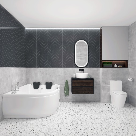 Ванна ГМ 1200*1700*650 с насосом OLB-807 L с переливом