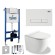 TIMO Комплект 3 в 1 унитаз белый RISTO + инсталляция + кнопка смыва INARI глянцевая белая с шумоизоляцией и креплениями