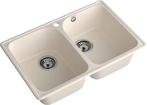 GRANFEST Мойка QUARZ 15 2-чаши 740*480мм белый арт.GF-Z- GRANFEST Мойка QUARZ 15 2-чаши 740*480мм белый арт.GF-Z-