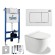 TIMO Комплект 3 в 1 унитаз белый RISTO + инсталляция + кнопка смыва REKO глянцевая белая с шумоизоляцией и креплениями