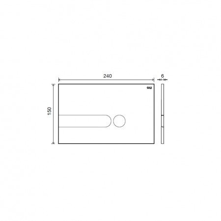 Панель механическая двойная OLI I-PLATE пластик, белый