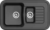 EWIGSTEIN Мойка ANTIK 60KF  1,5-чаши+крыло 860*510мм черный арт.EW- EWIGSTEIN Мойка ANTIK 60KF  1,5-чаши+крыло 860*510мм черный арт.EW-