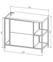 Тумба под раковину напольная BOSQUET 100 для CREA 50 дуб
