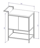 Тумба под раковину напольная BOTANIQUE 80 для CREA 50 зелёный