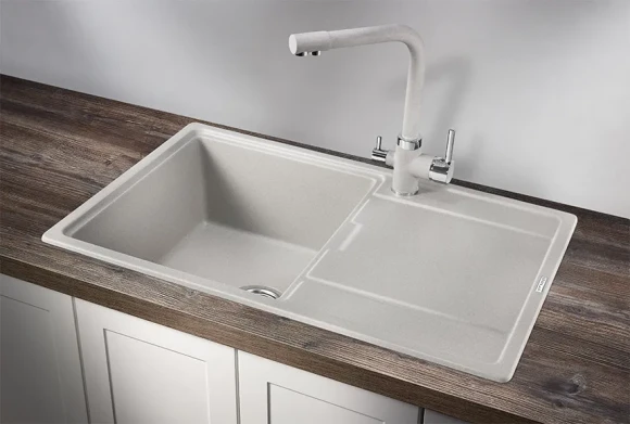 7804, БАЗАЛЬТ, кухонная мойка, кварц
